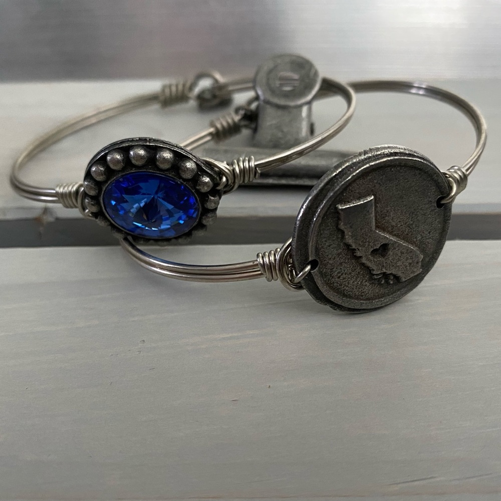 Pair of Luca + Danni wire bangle bracelets.  set of 2